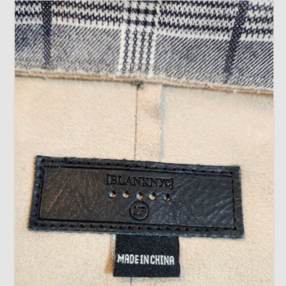 Blank NYC for Anthropologie Renegade Longline Plaid Blazer Jacket 42" bust - Picture 7 of 13